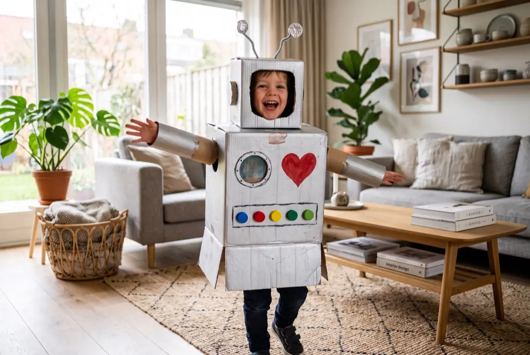 Het robotpak van karton