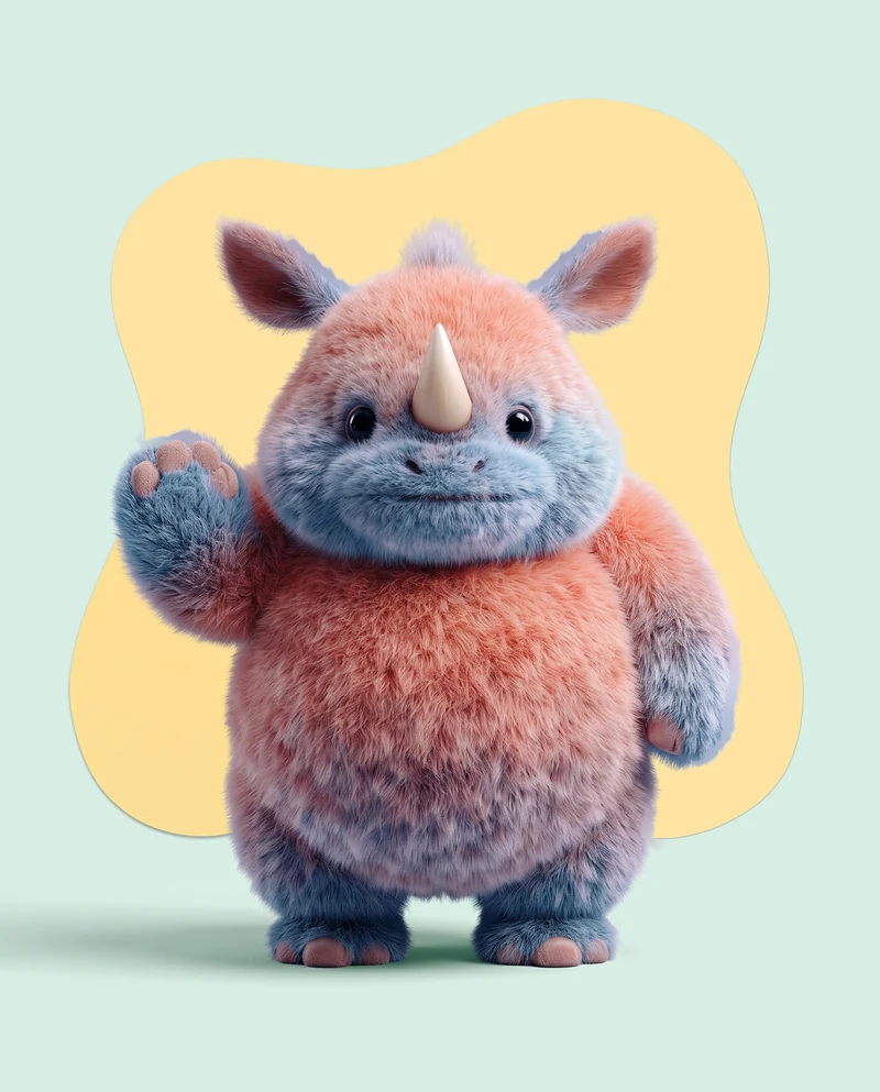 Rino zwaait