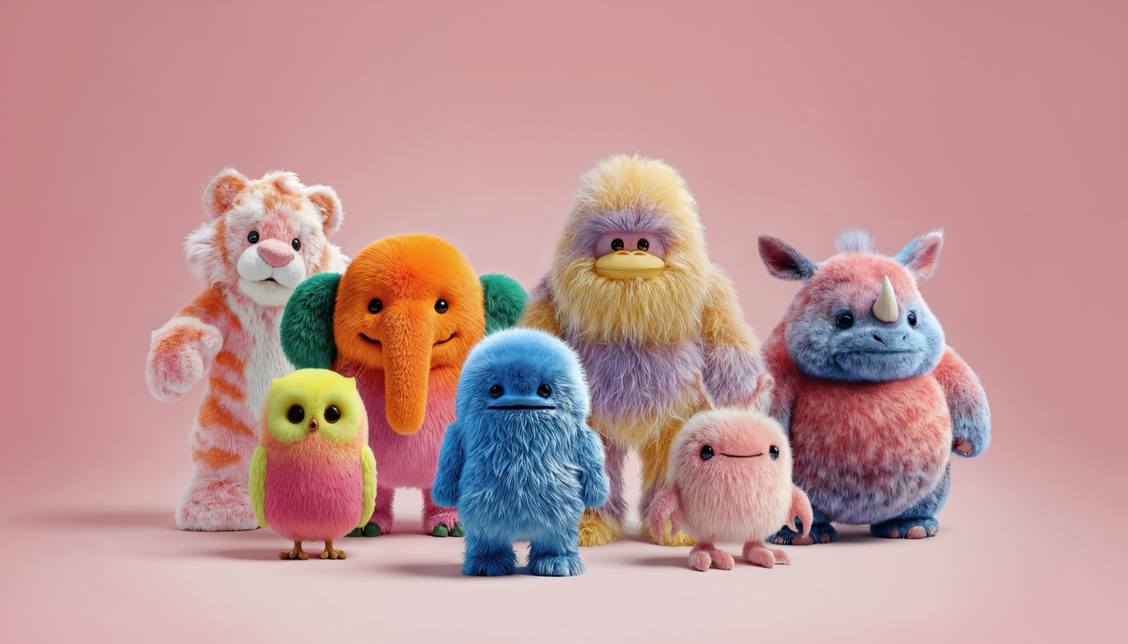 De hele Fuzzie-familie bij elkaar